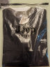 【两件装】JEEP吉普长袖T恤男上衣服男士春秋季新款商务青年纯棉简约休闲圆领百搭学生男女装情侣打底衫 2301黑色+2301灰色 XL（建议120-130斤） 实拍图