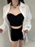 芯奢辣妹黑色蝴蝶项链女士y2k锁骨颈链choker项六一生日礼物送女朋友 庄生晓梦系列-项圈 实拍图