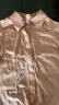 欧黎蔓（OULIMAN）重磅桑蚕丝优雅时尚衬衫女2023早春新款百搭高级感真丝上衣长袖 藕粉 165/88A/M 晒单实拍图