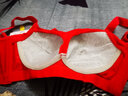 雅鹿内衣女文胸无钢圈大胸加大码聚拢收副乳调整型四季薄款透气送礼盒 喜庆红（送礼盒） 85B /38 实拍图