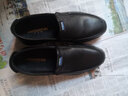 老人头（LAORENTOU)皮鞋男士商务休闲鞋软面皮压花纹套脚爸爸鞋厚底懒人鞋 A90223 黑色 40 实拍图