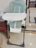 神马多功能儿童餐椅可折叠婴儿餐椅便携多档调节稳定带餐盘餐桌椅CR 果绿色 实拍图