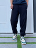 HUGO 男士徽标印花装饰棉质毛圈布运动卫裤 001-黑色 EU:L 晒单实拍图