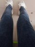真维斯（JEANSWEST）牛仔裤子女2025夏季高腰弹力紧身修身小脚裤子女铅笔裤蓝灰色27 实拍图