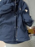哈吉斯（HAZZYS）品牌童装女童外套秋新款三防透气弹力挺括有型连帽厚风衣 藏蓝 130 晒单实拍图