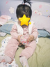 babylove婴幼儿连体衣春秋衣服蚕丝羊毛保暖睡衣男女宝宝哈衣爬服春季外穿 盐湖粉 80cm 实拍图