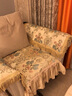 宝跃欧式沙发垫坐垫子贵妃拐角组合美式复古四季通用沙发套盖布防滑古 温莎堡/米色 坐垫90*75含20下垂 实拍图