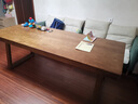 恬梦实木电脑桌台式家用双人书桌卧室办公学习写字桌长条桌子工作台 E 款（单脚+右1抽屉主机架） 120*60*75桌面厚5cm 实拍图
