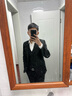 罗蒙（ROMON）轻熟风休闲大码西服套装男韩版修身两粒扣三件套通勤商务小西装潮 黑色【西装+马甲+西裤】 2XL (建议135-145斤内) 实拍图