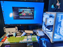 达尔优 EK815机械合金版108键多键位机械键盘电竞游戏CF吃鸡LOL键盘机械双色白蓝键帽全键无冲 108键黑轴（白拼绿键帽）29种灯光模式 实拍图