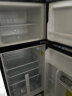惠康（HICON)冰箱小型家用单人宿舍冷藏冷冻双开门电冰箱二人租房小冰柜彩色复古小冰箱 耀石黑 BCD-131M 实拍图
