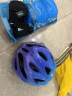 米高轮滑护具儿童溜冰鞋滑板车护具头盔包全套装 蓝色大码 实拍图