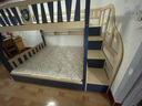 耀拓【免费安装】实木儿童床上下床高低床成人上下铺男女孩双层子母床 松木蓝梯柜款 上铺宽160下铺宽180 实拍图