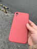 墨佰 适用于苹果XR手机壳 iphonexs液态硅胶软壳max简约磨砂男女新款直边镜头全包防摔保护套 山茶红 苹果xr 实拍图