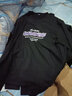 啄木鸟【纯棉4件】长袖t恤男装打底衫圆领休闲宽松印花青年男士纯色体恤 黑R+黑中国+黑帅小伙+黑紫IMA XL 实拍图