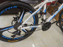 凤凰（Phoenix）山地自行车成人男女学生青少年减震变速越野公路通勤车山地车 26寸白蓝铝合金车架刀轮 27速数字指拨（前中后全轴承） 实拍图
