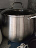 功达 304不锈钢汤锅家用煲汤锅小奶锅煮稀饭锅粥锅复底汤锅蒸锅两用 304高汤锅无蒸笼 28cm 实拍图