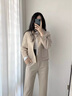 妍莉芬 短外套女2025春秋装新款韩版风衣小个子短款休闲夹克小香风上衣 莹白色 S【建议105斤以内】 实拍图