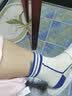 伦洛弗袜子女韩版INS潮海军风字母M女士中筒袜棉袜蓝色学院风学生条纹袜 蓝色M潮袜5双装 实拍图