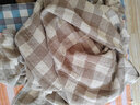 洁丽雅（grace）毛巾被纯棉单人双人纱布盖毯午睡毯子毛毯空调被学生夏凉被新疆棉 小格子-浅灰 200*230cm【一等品】100%纯棉 实拍图