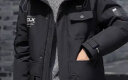 JEEP羽绒羽绒服男冬装新款韩版中长款保暖外套大毛领连帽休闲上衣男装 黑色 XL（140-160斤） 晒单实拍图