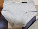 三枪（THREEGUN）[3条装】兰精莫代尔内裤女士冰丝抗菌透气中腰三角裤 T40008B01(麻蓝+浅麻灰+麻紫) 3条 L 实拍图