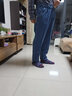 AEMAPE苹果纯棉秋冬季牛仔裤中老年高腰深裆宽松直筒爸爸装百搭加绒长裤 （厚款）D款#浅蓝色 36 (2尺8) 实拍图