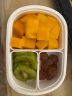 ASVEL宝宝水果盒便携外出便当盒分隔分格儿童小学生婴儿水果保鲜盒饭盒 中号430ML(3分格) 430ml 实拍图
