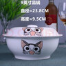 云鸿陶瓷碗装饭盘鱼家用可爱简约汤面碗陶瓷餐具DIY 9英寸品锅【1个装】 实拍图