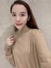 拉夏贝尔（La Chapelle）长袖针织连衣裙女装新款2025秋冬小个子气质中长款打底裙子秋冬 卡其米 S 实拍图