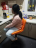 南皇（Nanhuang） 吧台现代升降椅子吧凳旋转吧椅前台收银台高凳子酒吧桌椅靠背椅 高款-橙色-黑色底盘 实拍图