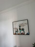 柳莺花燕免打孔电表箱装饰画现代简约客厅餐厅挂画电闸箱配电箱遮挡壁画 幸福麋鹿 60X50遮挡50X40 液压款 实拍图