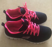 SKECHERS斯凯奇女鞋简约纯色运动鞋 轻质透气减震软底休闲鞋 12615/NVHP 海军蓝色/桃红色 36 实拍图