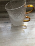 忆壶茶 功夫茶杯套装加厚耐热玻璃茶杯品茗杯带把手水杯主人杯家用杯架 【2只】80ML透明色山底款 实拍图