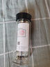 富光 玻璃杯水杯男双层泡茶杯隔热便携过滤带盖女随手透明杯子定制 1627 双层黑色 500ml 实拍图