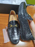 PUGETE GT普戈特泰国鳄鱼皮皮鞋男士真皮商务时尚懒人鞋套脚手工休闲豆豆鞋 全鳄-肚皮 39 实拍图