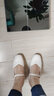 达芙妮官方包头凉鞋女鞋2025夏季新款一字式扣带凉鞋子女方头粗跟单鞋 米色 37 实拍图