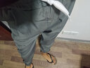 潮西登休闲裤男夏季冰丝薄款工装裤男宽松工装裤牛仔裤束脚弹力长裤 灰色 L 实拍图