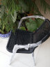 自力藤椅手工编织塑料仿滕椅家用电脑椅子铁艺靠椅靠背围椅餐椅单人椅 黑艾菲椅 (2把起发)标价是单把价 实拍图
