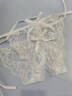 婷儿女士性感内裤情趣 高端蕾丝夫妻床上房事一体开裆低腰三角裤T裤 白色(1154) -系带+开档- 1条 均码 (80-125斤)保密发货 实拍图