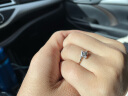 谢瑞麟（TSL）母亲节礼物18K金钻石戒指环群镶求婚订婚结婚白金钻戒女63235 13圈口（约21颗钻，约7分） 实拍图