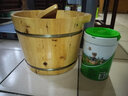 川池 泡脚桶木桶家用洗脚桶过膝加热恒温桶送父母泡脚足浴实木泡脚桶 25高小号单边+盖+艾+误差 2cm 实拍图