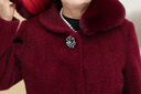 孜颜 中老年女装冬装外套厚妈妈装老年人大衣加绒保暖70岁奶奶装衣服 如意花酒红【加绒】 3XL （建议115-130斤） 实拍图