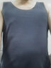 Clarkarida男士背心男莫代尔无痕内穿打底衫运动汗衫透气休闲跨栏健身背心 铁灰+白色【背心2件】 XL (130-150斤) 实拍图