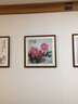 紫腾随轩新中式牡丹花开富贵装饰画客厅餐厅背景墙画卧室床头挂画壁画 图20 60*60cm红木色实木框 实拍图