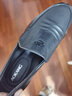 奥康休闲皮鞋男士牛皮气垫减震商务鞋套脚中老年爸爸鞋低帮 黑色套脚 43 实拍图