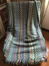 BATTILO美式沙发毯盖毯波西米亚毯民族风夏毯披肩毯空调毯床尾搭巾针织毯 深蓝色 127x170cm【含流苏】 实拍图