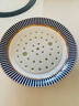瑞玖骨瓷饺子盘家用双层水饺盘沥水盘子带网眼滤网盘子陶瓷大盘果盘 深蓝之恋骨瓷饺子盘 10英寸 实拍图
