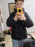 NOTHOMME国潮羽绒服日系潮牌三色基础围脖情侣款男装冬季保暖宽松外套 黑色 L 实拍图