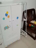 也雅抽屉式收纳柜 儿童衣柜整理柜衣服收纳箱多层储物柜塑料五斗柜 童心未泯侧拉架【双开门+侧拉架】 58cm面宽 实拍图